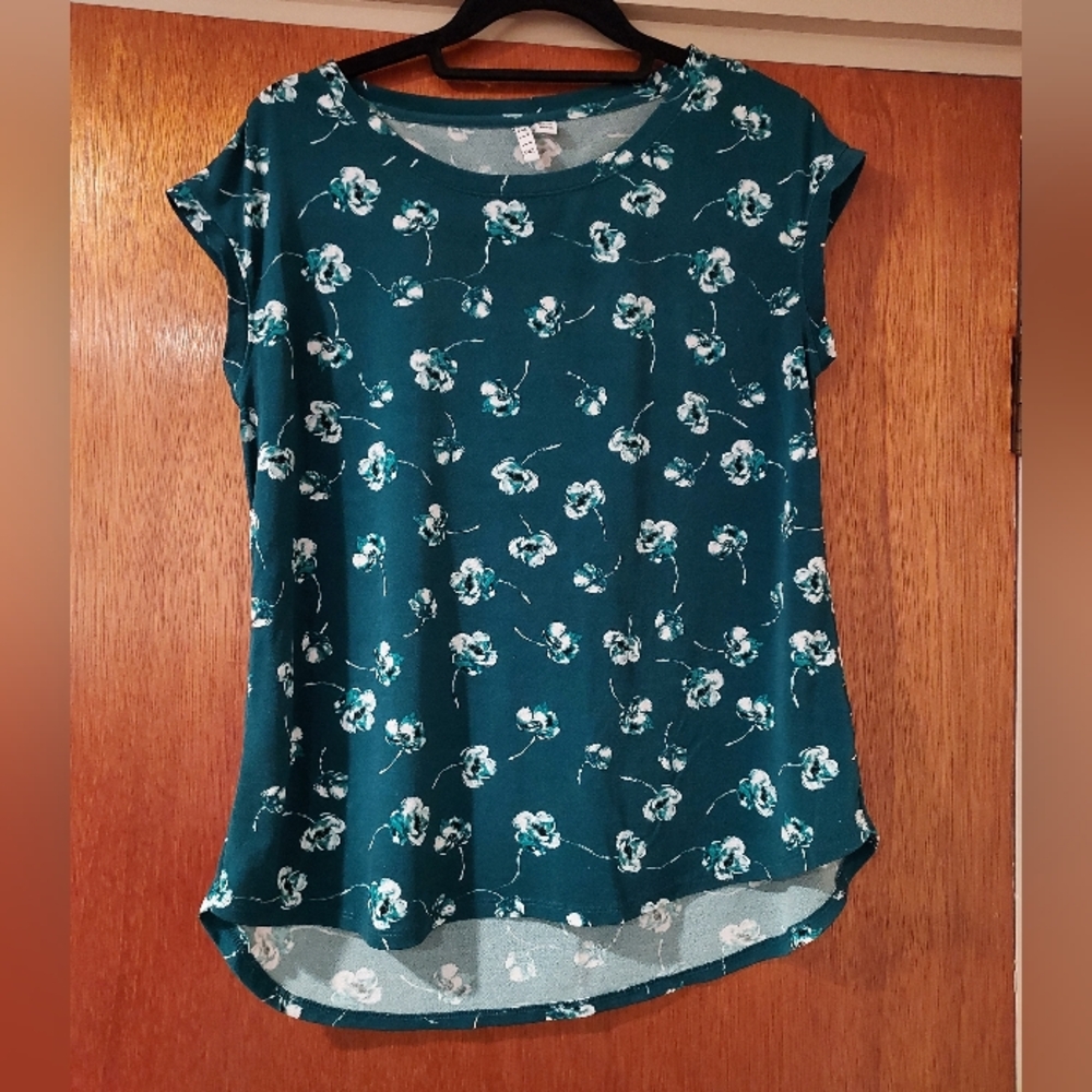 Floral Bluegreen Blouse (S)